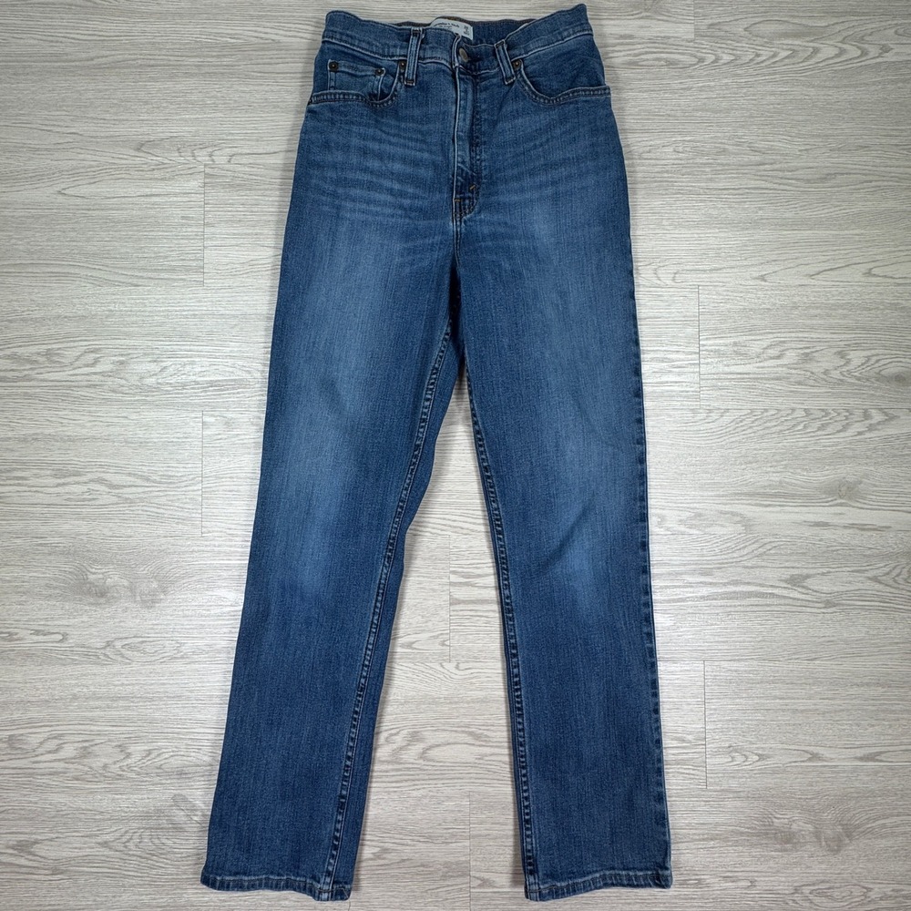 Abercrombie & Fitch Women's Jeans 90s Straight‎ Ultra High Rise 26/2R Curve Love